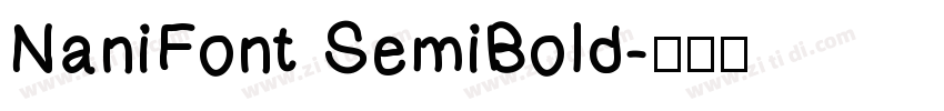 NaniFont SemiBold字体转换